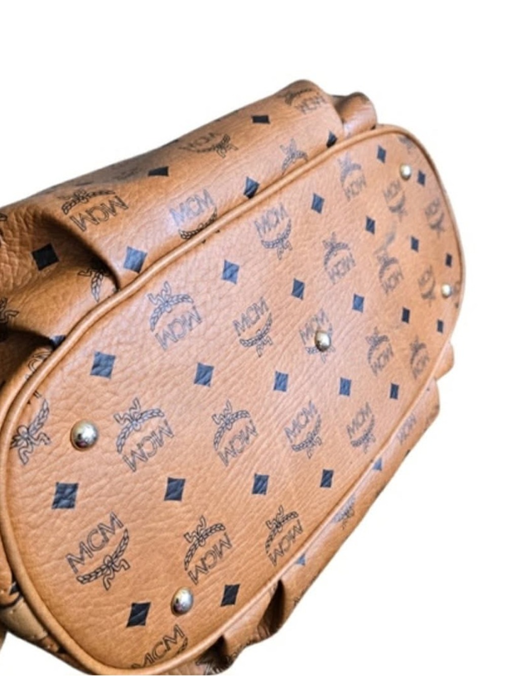 MCM Tan Monogram Shoulder Bag - Picture 2 of 13